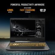 ASUS TUF Gaming A15, 15.6 FHD (1920 x 1080) 169, AMD Ryzen 7 7435HS Mobile Processor, Gaming Laptop (16 GB RAM 512 GB SSD Windows 11 Office Home 48 WHr Battery Graphite Black 2.3 Kg), FA566NCR-HN054WS