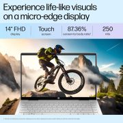 HP Pavilion x360, 13th Gen Intel Core i5-1335U (16GB DDR4, 512GB SSD) Touchscreen, 14″/35.6cm, FHD, Win 11, Office 21, Silver, 1.51kg, ek1074tu/1148tu, Iris Xe, FPR, 5MP Camera, Backlit KB Laptop