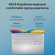 ASUS Vivobook 15, 13th Gen, Intel Core i7-13620H (Intel UHD iGPU 16 GB RAM 512 GB SSD FHD 15.6 60Hz Backlit Keyboard Windows 11M365 Basic (1Year) Office Home 2024 Cool Silver 1.70 kg) X1502VA-BQ837WS