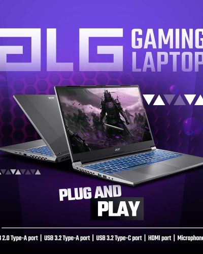 Acer ALG, Intel Core i5-12th Gen 12450H Processor, NVIDIA GeForce RTX 3050-6GB GDDR6(16GB512GB) FHD, 15.639.62cm, 144Hz, Win 11 Home, Steel Gray, 1.99KG, AL15G-52, Premium Metal Body Gaming Laptop