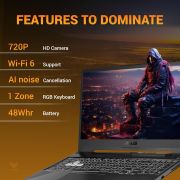 ASUS TUF A15, AMD Ryzen 7 7445HS, Gaming Laptop (RTX 3050-4GB75W TGP 32 GB RAM 1 TB SSD FHD 15.6 144Hz Backlit Keyboard 48Whrs Windows 11 Graphite Black 2.3 Kg) FA506NCG-HN250W
