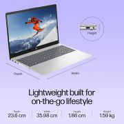 HP 15, 13th Gen Intel Core i3-1315U (8GB DDR4, 512GB SSD), Anti-Glare, Micro-Edge, 15.6”39.6cm, FHD, Win 11, M365 Basic(1yr) Office2024, Silver, 1.59kg, fd0465TU, UHD Graphics, FHD Camera Laptop