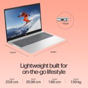 HP 15, 13th Gen Intel Core i5-1334U Laptop (12GB DDR4,512GB SSD) Anti-Glare,Micro-Edge,15.6”39.6cm, FHD, Win11,M365,Office24, Silver,1.59kg, Iris Xe Graphics, FHD Camera wPrivacy Shutter, fd0575TU