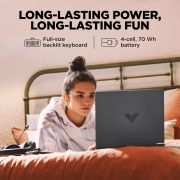 HP Victus, 13th Gen Intel Core i5-13420H, 6GB RTX 4050 (16GB DDR4, 512GB SSD) FHD, 144Hz, IPS, 15.639.6cm, Win11, Office21, Mica Silver,2.3kg, fa1319TX2701tx, Backlit, Enhanced Cooling Gaming Laptop