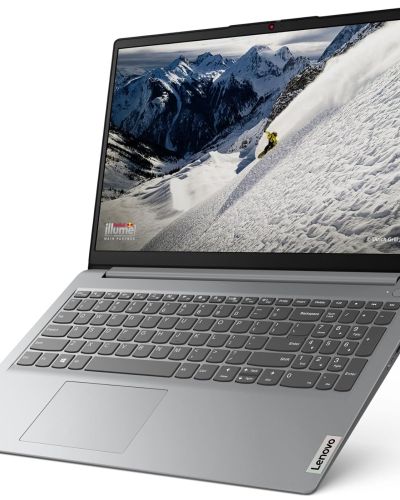 Lenovo IdeaPad 1 AMD Ryzen 5 5500U 15.6″ HD Thin and Light Laptop (8GB RAM/512GB SSD/Windows 11 Home/Office Home 2024/1 Year ADP Free/Grey/1.6Kg)