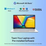 ASUS Vivobook Go 14, 14 FHD (1920 x 1080), AMD Ryzen 5 7520U Processor,(8 GB RAM 512 GB SSD AMD Radeon iGPU Windows 11 M365 Basic (1Year) Office Home 2024 Silver 1.38 kg), E1404FA-NK5521WS