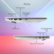 Acer Aspire 3, Intel Core Celeron N4500, 8GB LPDDR4X, 512GB SSD, HD, 1435.56cm, Windows 11 Home, Pure Silver, 1.3KG, A324-45, HD Webcam, 38 WHR Laptop