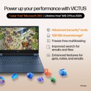HP Victus, 13th Gen Intel Core i5-13420H, 6GB RTX 3050, Upgrade (Upto 32GB) 16GB DDR4, 512GB SSD, FHD,144Hz,300 nits,IPS, 15.6”39.6cm, Win11, M365 Office24, Mica Silver,2.3kg, fa2700TX, Gaming Laptop