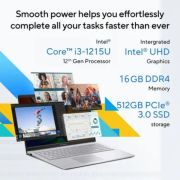 ASUS X1504ZA Intel Core i3 12th Gen 12th Gen Intel Core i3-1215U – (8 GB/512 GB SSD/Windows 11 Home) X1504ZA-NJ322WS Thin and Light Laptop (15.6 inch, Cool Silver, 1.70 kg, With MS Office)